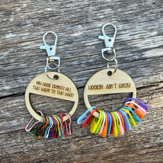 Stitch Marker Set with Keychain