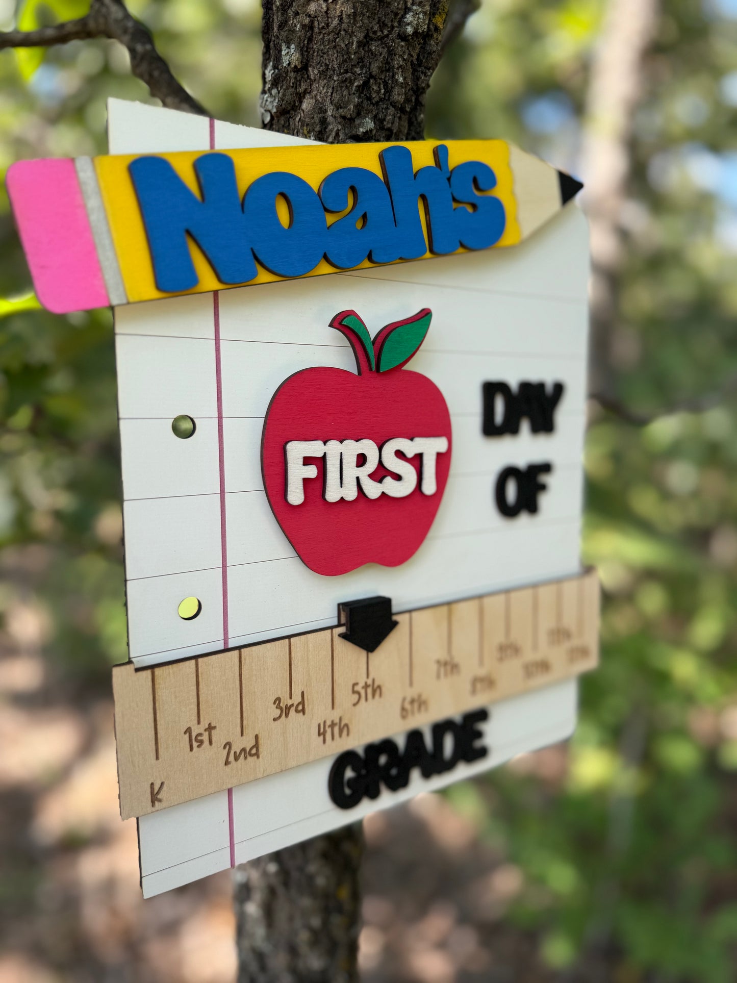 Personalized First and Last Day of School Sign with Interchangeable Names