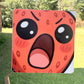 Yelling Strawberry Face Sticker