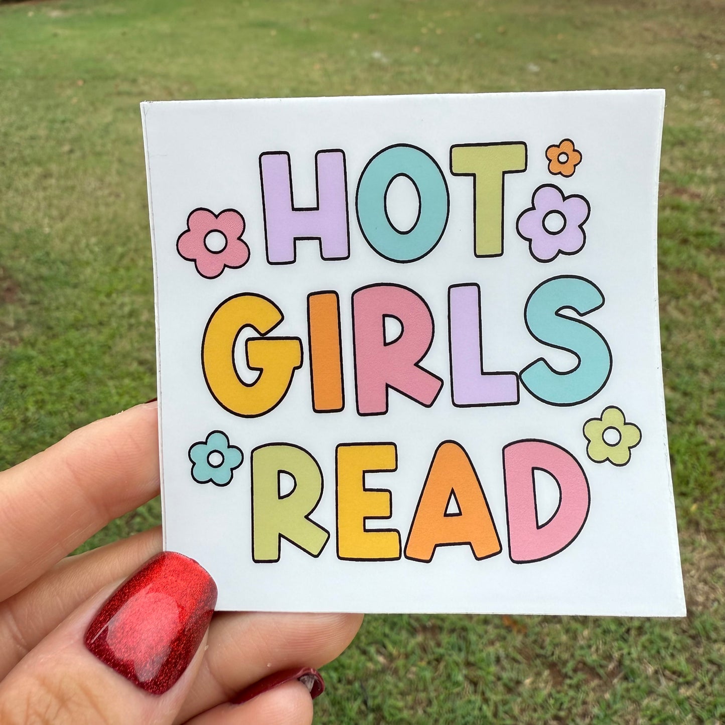 Hot Girls Read Sticker