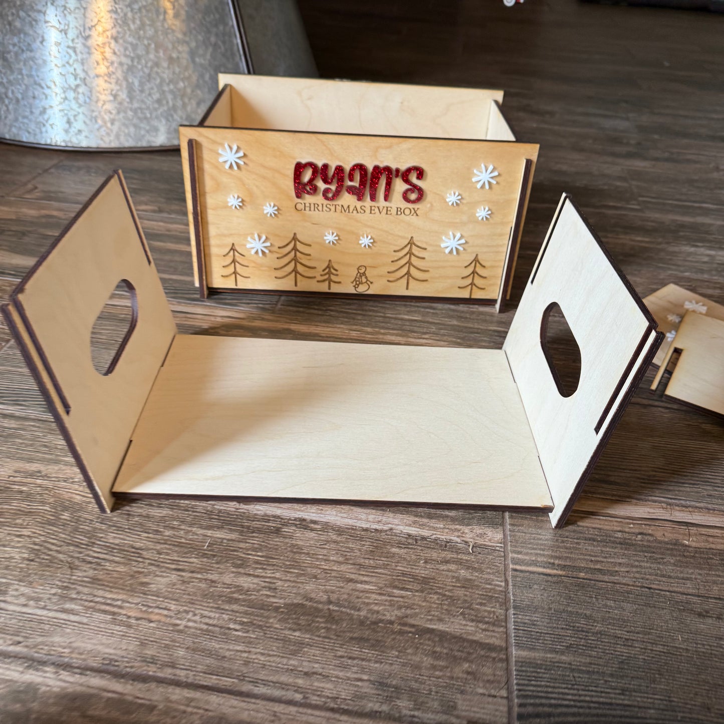 Personalized Christmas Eve Box or Easter Box FRONT PLATE ONLY for the Interchangeable Holiday Box