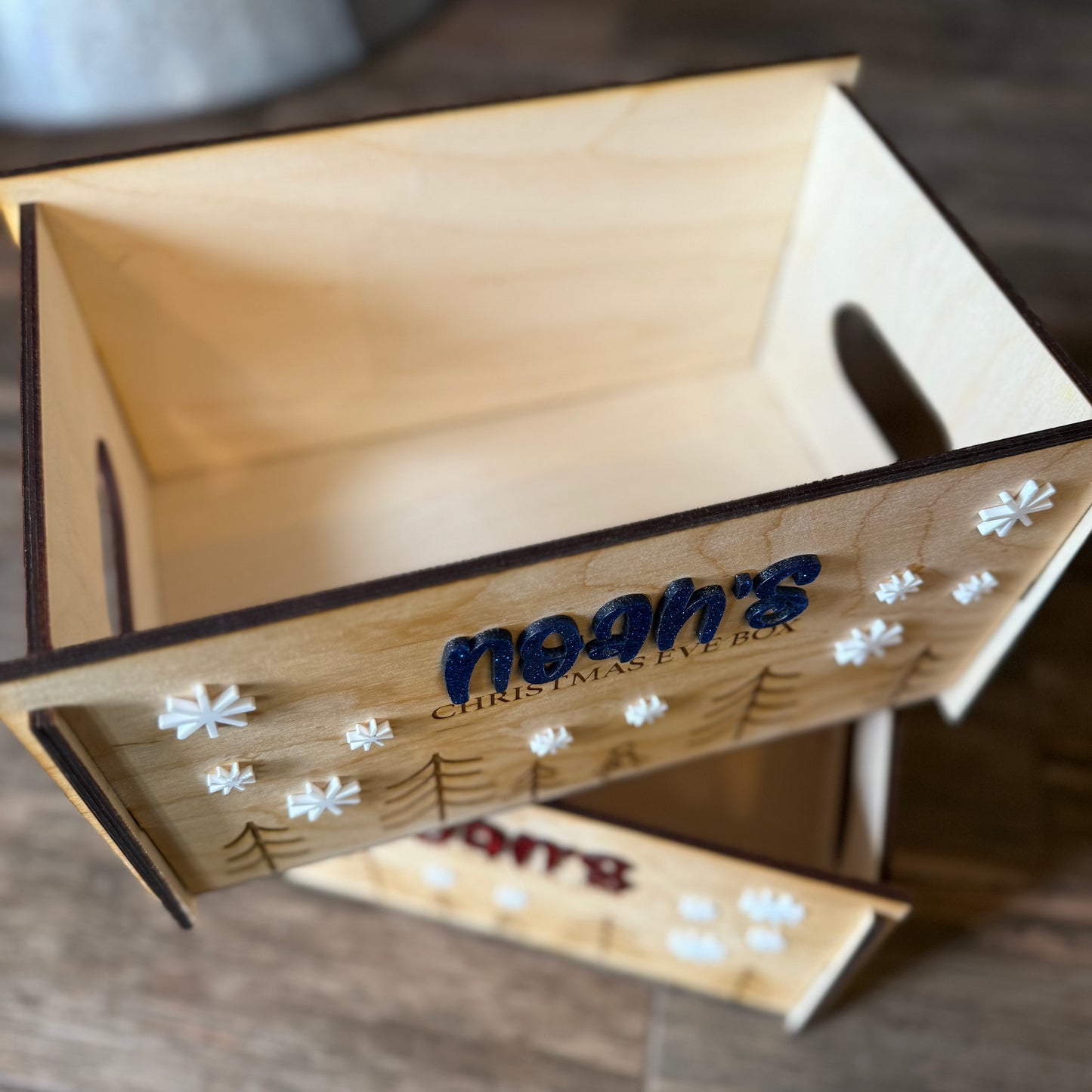 Personalized Christmas Eve Box or Easter Box FRONT PLATE ONLY for the Interchangeable Holiday Box