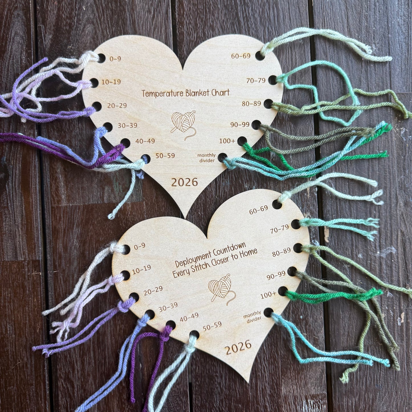 Personalized Heart Temperature Blanket Color Chart: Crochet/Knitting