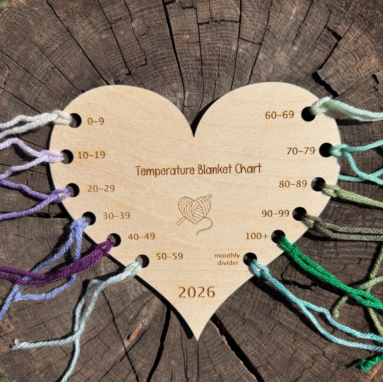 Personalized Heart Temperature Blanket Color Chart: Crochet/Knitting
