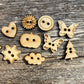 Assorted Wooden Buttons Set for Crochet, Knitting, Sewing & Crafts