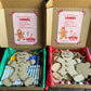 Gingerbread Paint Kit or Marker Kit – Kids Christmas Craft Box with Bonus Cutouts – Holiday DIY Activity Gift