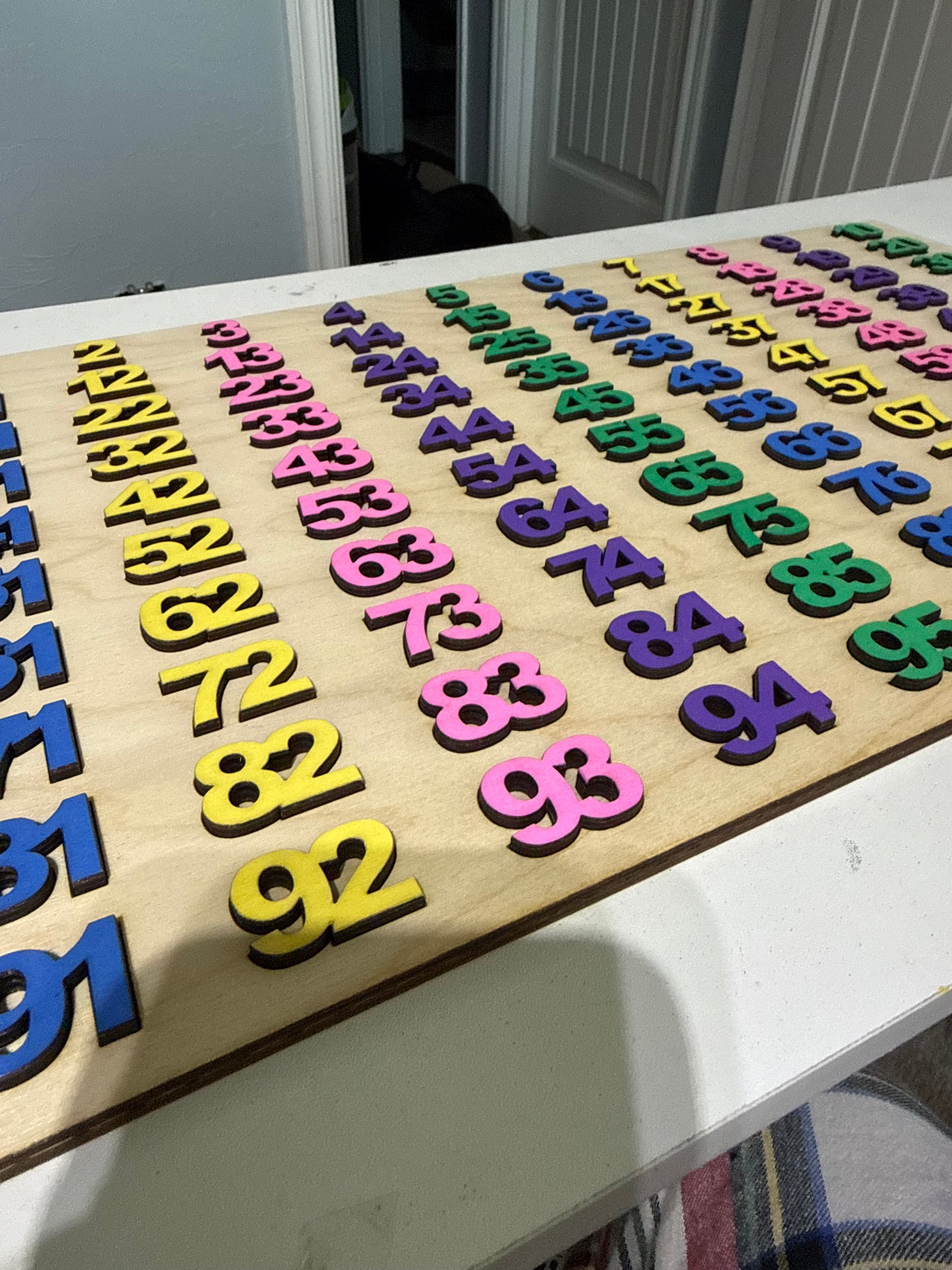 1-100 Wooden Number Puzzle Wooden Puzzle for Kids