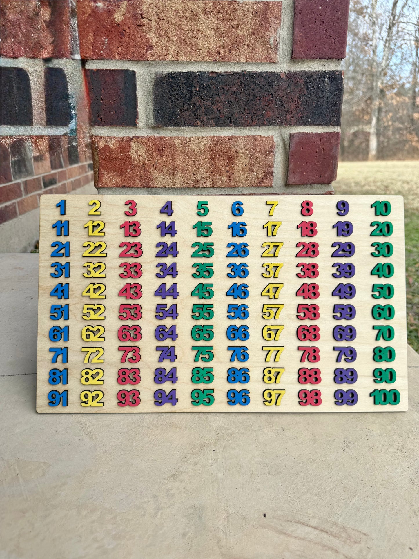 1-100 Wooden Number Puzzle Wooden Puzzle for Kids