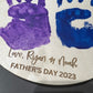 Best Dad Hands Down Handprint Sign Father's Day Gift