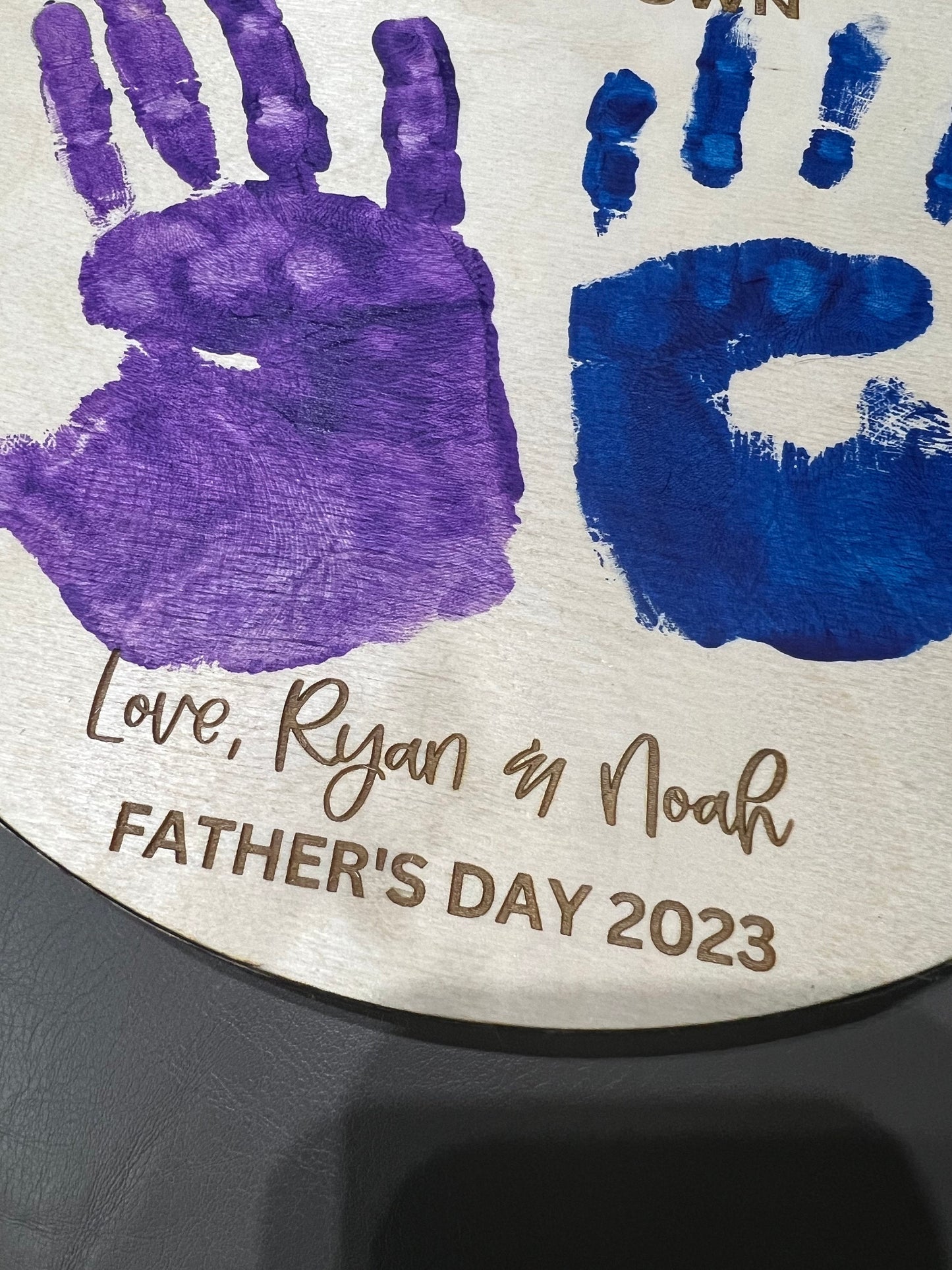 Best Dad Hands Down Handprint Sign Father's Day Gift