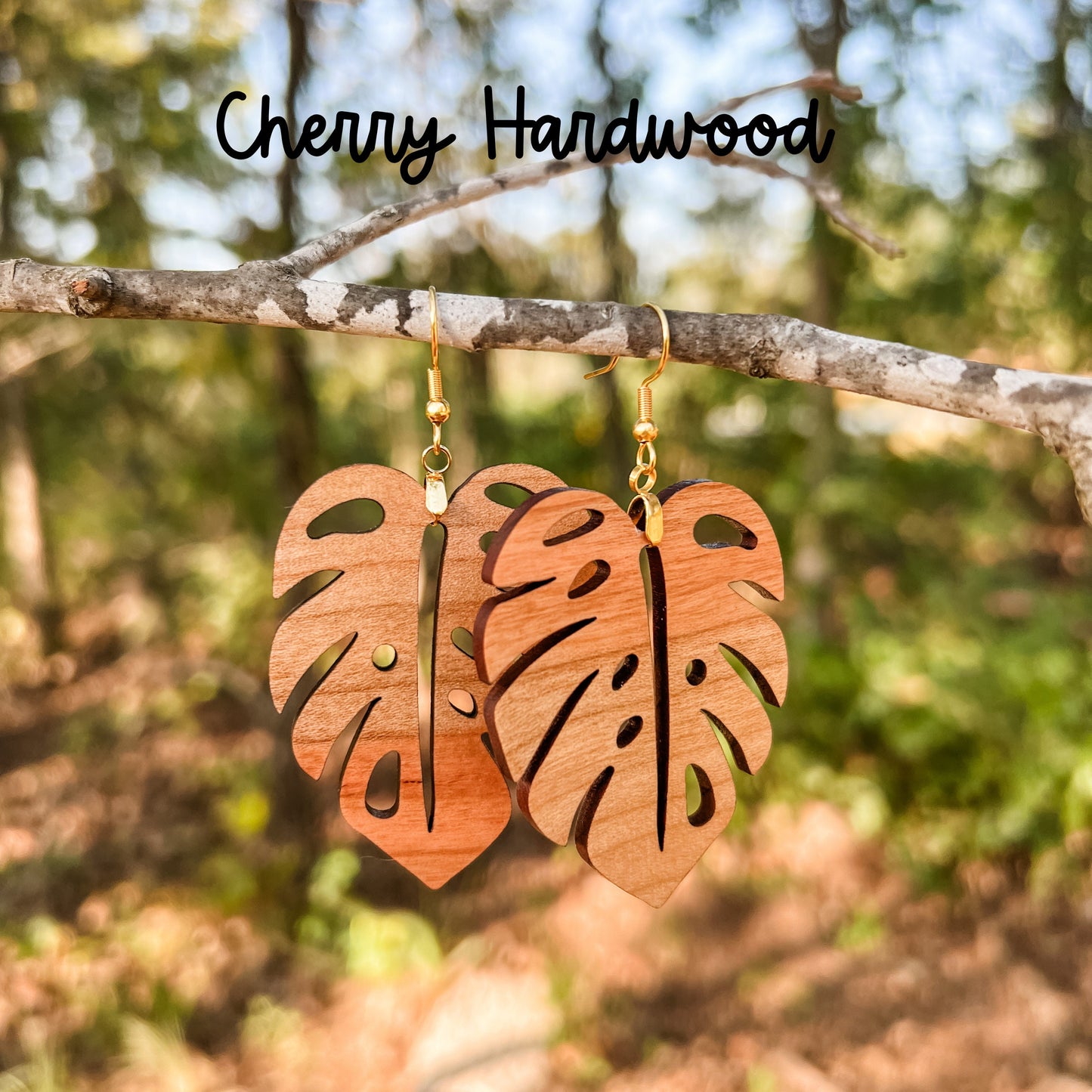 Monstera Leaf Dangling Earrings