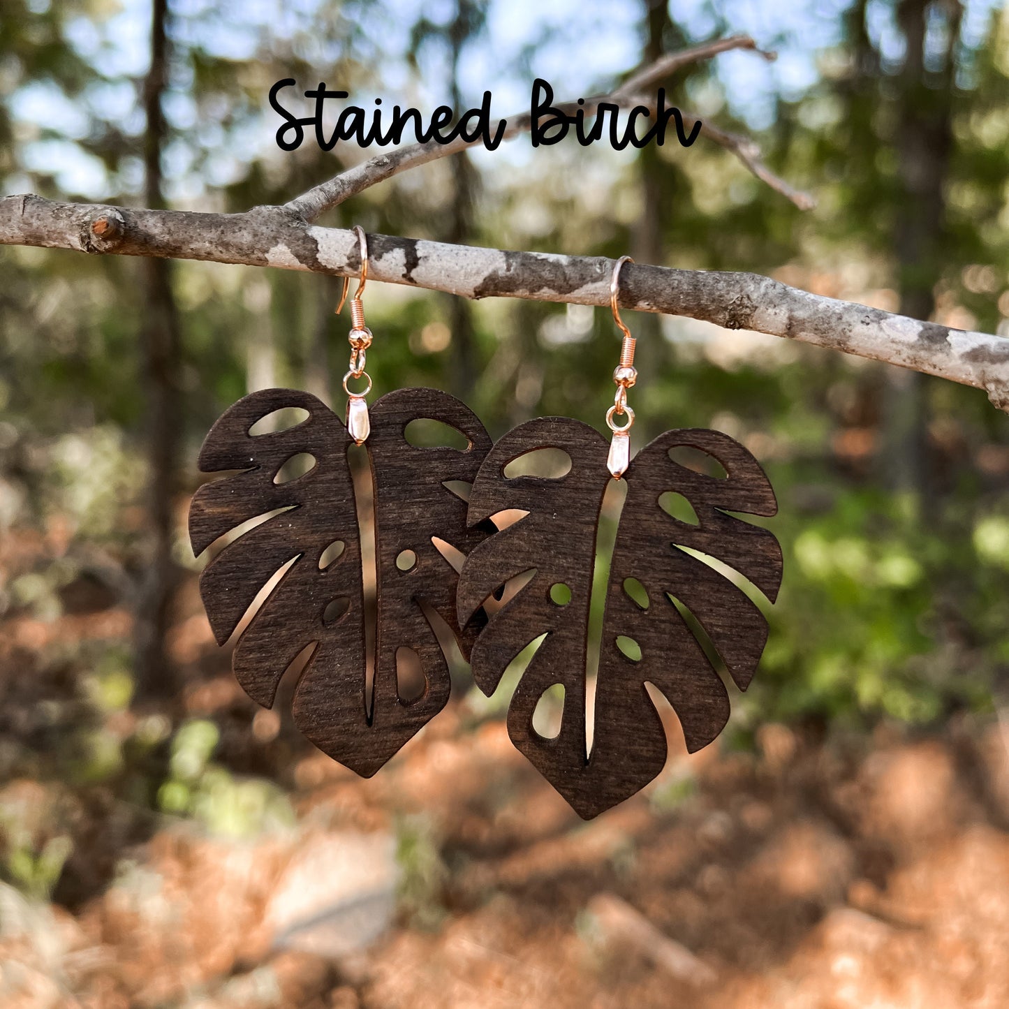 Monstera Leaf Dangling Earrings