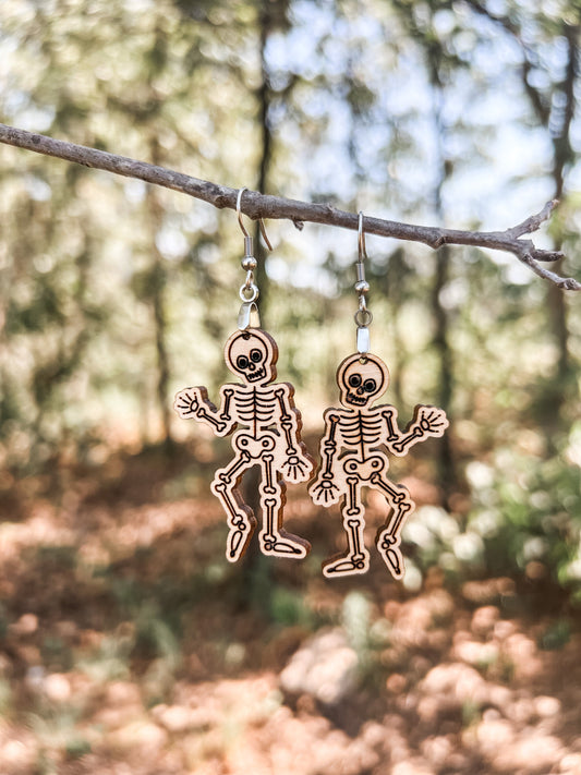 Skeleton Earrings for Halloween
