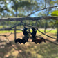 Black Bat Halloween Earrings