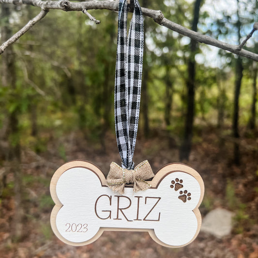 Personalized Dog Bone Ornament