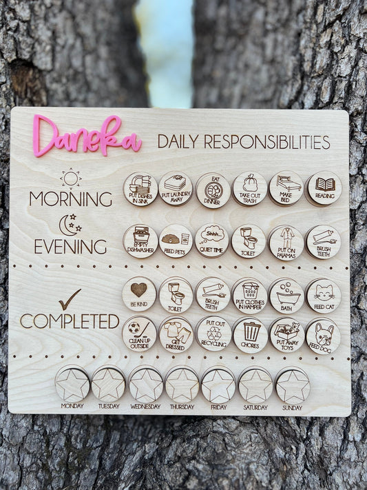 Kids Personalized Routine Chart