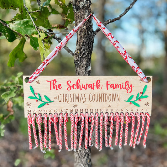 Candy Cane Advent Calendar for Christmas
