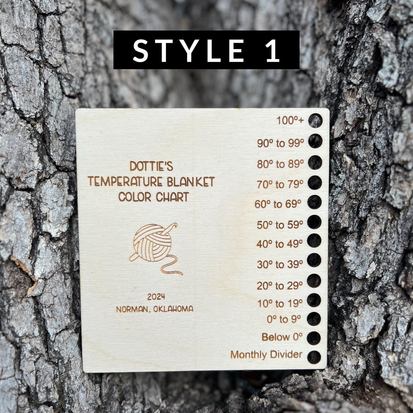 Personalized Temperature Blanket Color Chart 2025