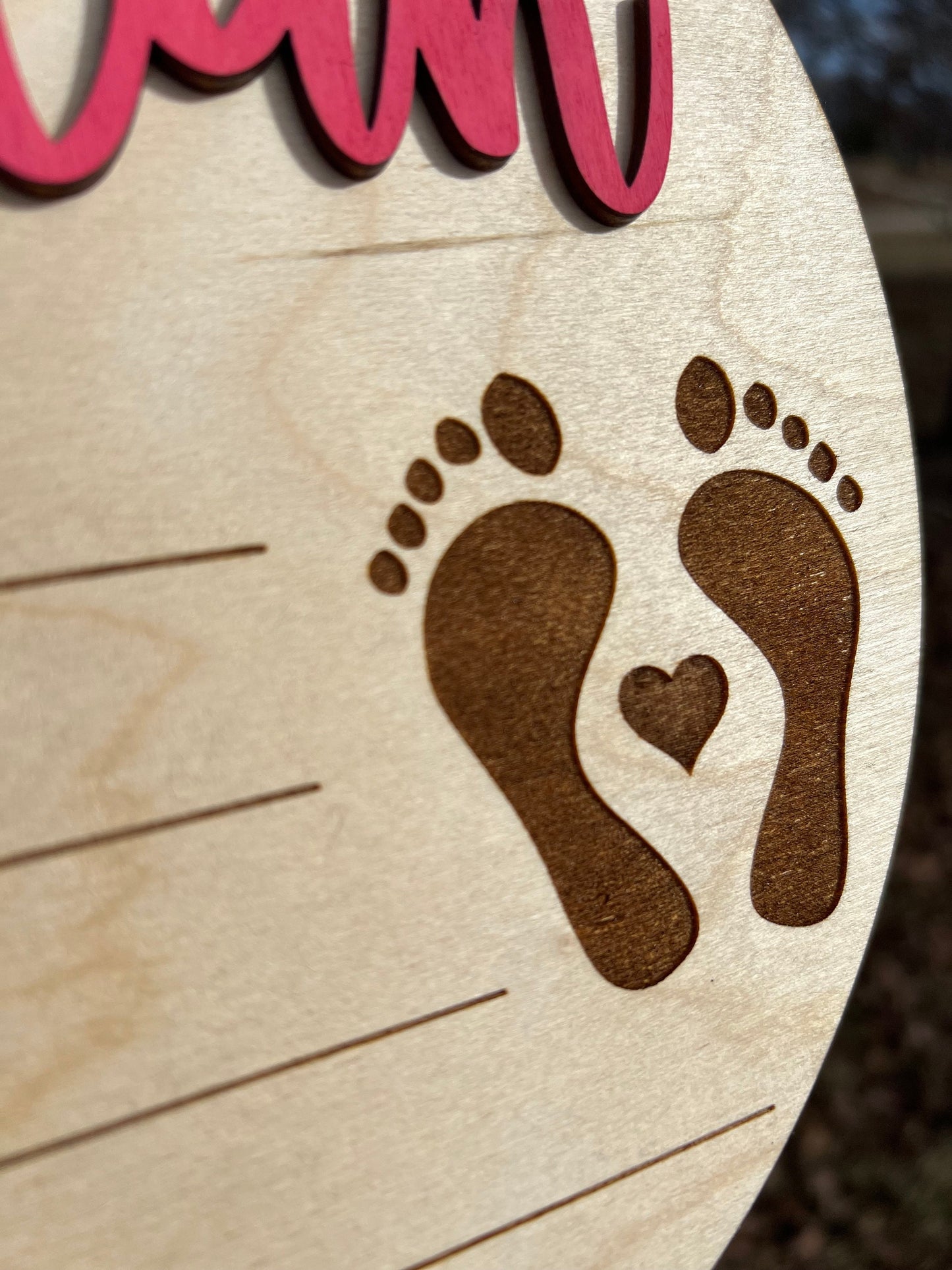 Personalized Baby Announcement Sign with Birth Stats