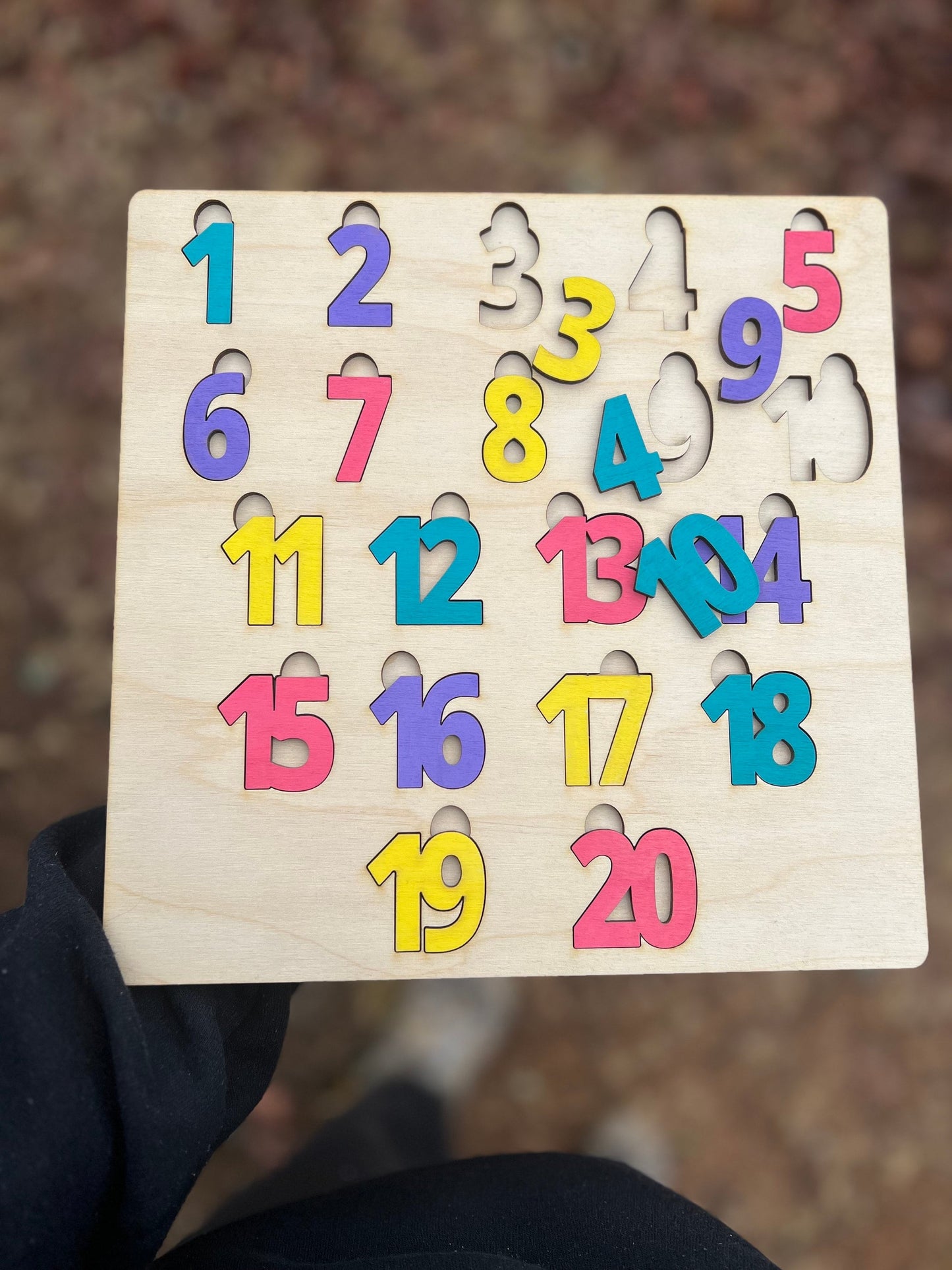 Wooden Number Puzzle for Kids
