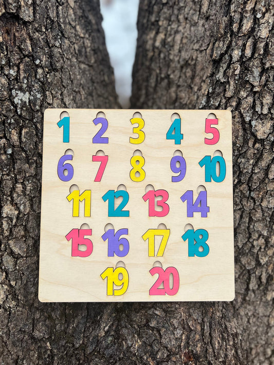 Wooden Number Puzzle for Kids
