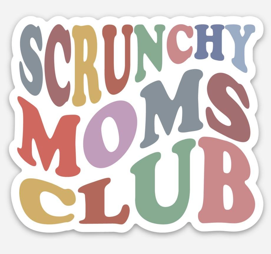 Scrunchy Moms Club Sticker