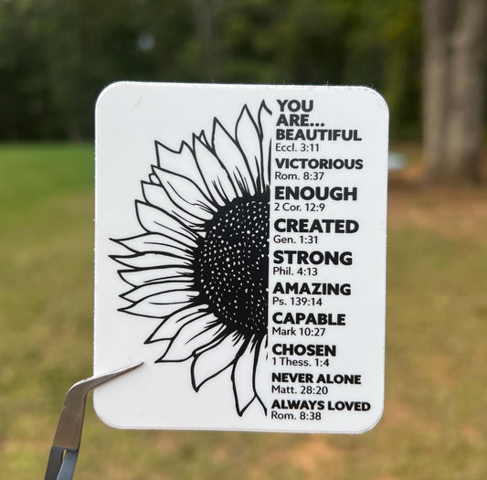 Sunflower Affirmations Sticker