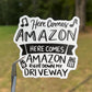 Here Comes Amazon Christmas Sticker