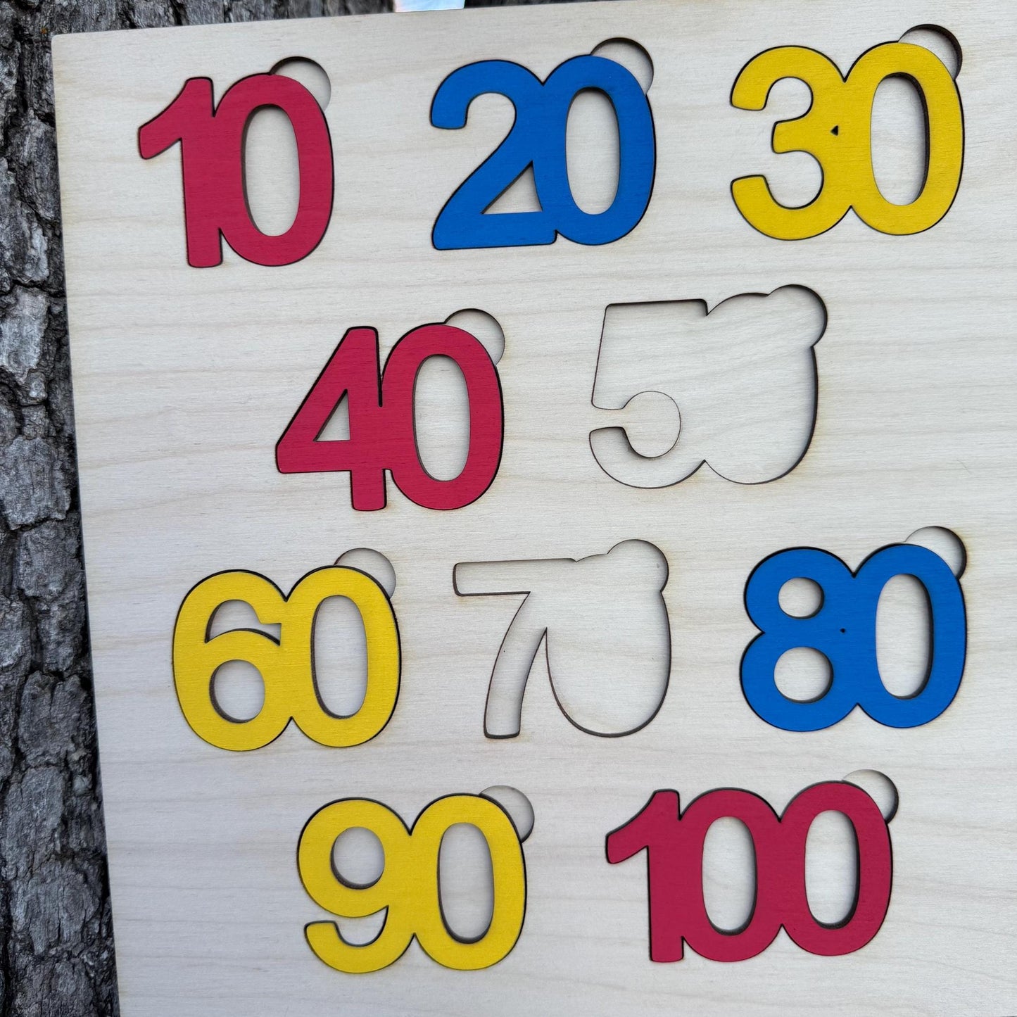 Counting by 10s to 100 Wooden Number Puzzle for Kids