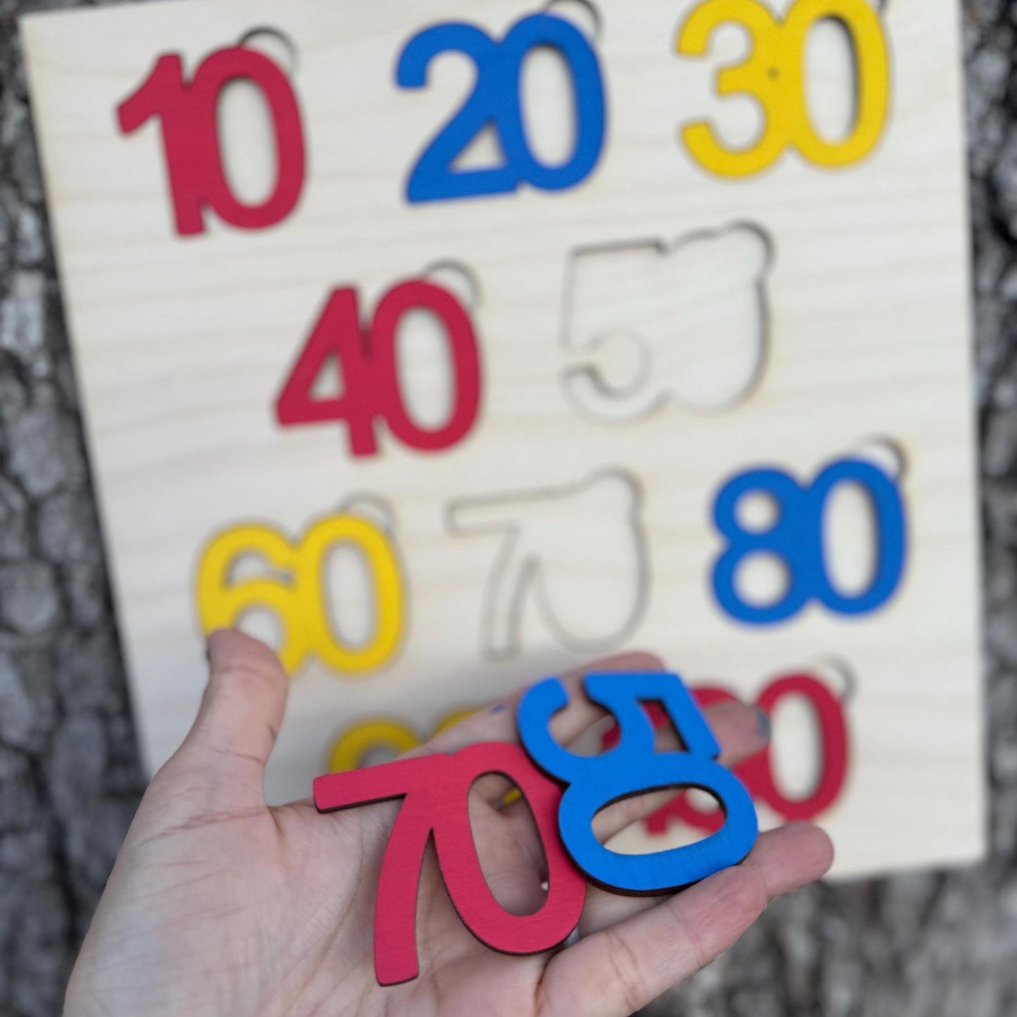 Counting by 10s to 100 Wooden Number Puzzle for Kids
