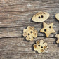 Assorted Wooden Buttons Set for Crochet, Knitting, Sewing & Crafts